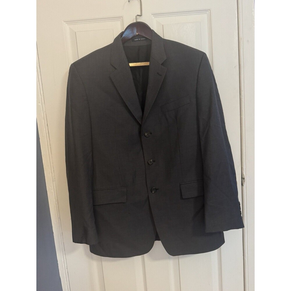 Ralph Ralph Lauren Blazer Jacket Mens 40R Vintage 90s Grey 100% Wool